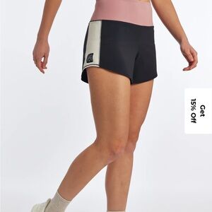 oiselle Black and Pink Athletic Shorts for Performance
